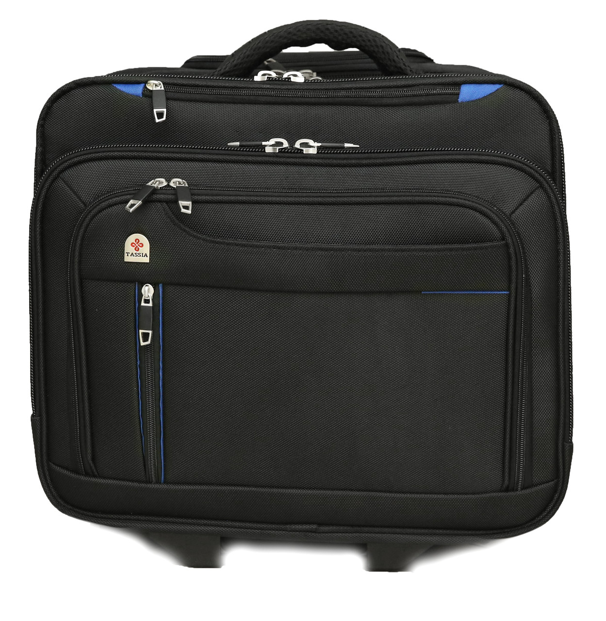 Tassia Large Wheeled Laptop Case Roller Bag Pilot Case 17" Laptop - Overnight Compartment - 37 Litres