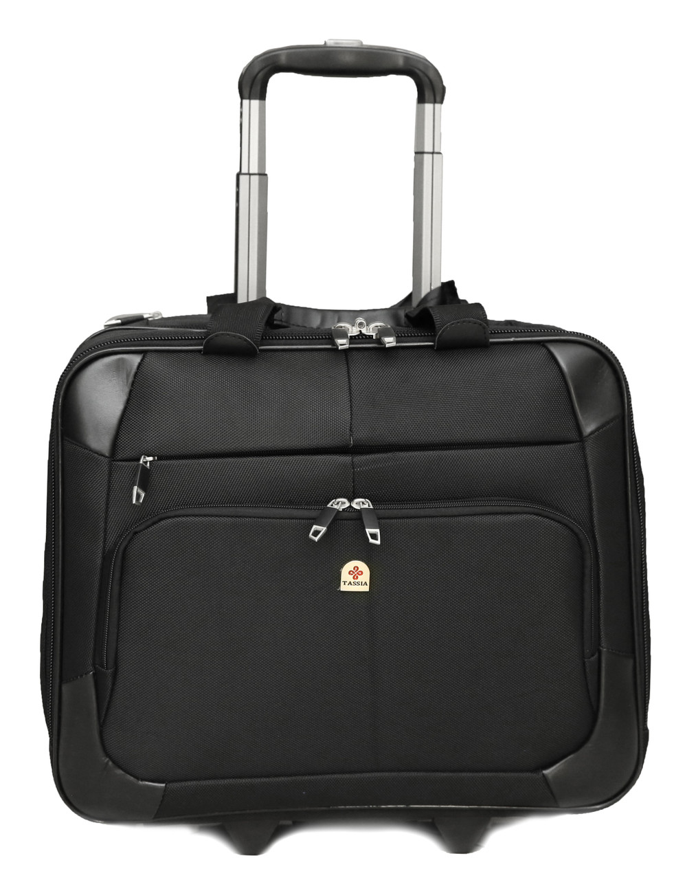  Leather Pilot Case Wheeled Business Laptop Travel Flight  Briefcase Bag Hand Luggage (Wheeled Pilot Case) : Electronics