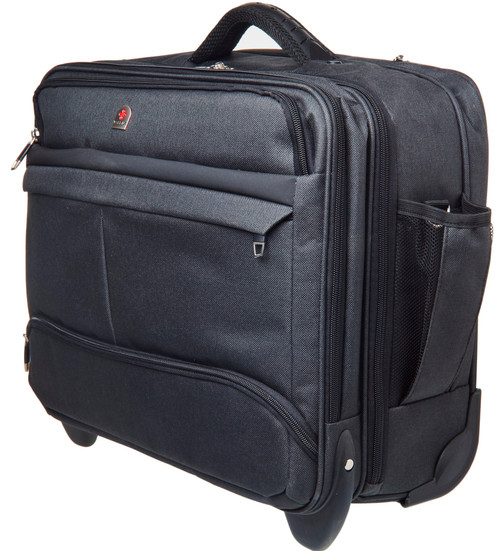 Tassia Large Wheeled Laptop Case Roller Bag Pilot Case 17" Laptop - Shoulder Strap - 32 Litres Tassia Large Wheeled Laptop Case Roller Bag Pilot Case 17" Laptop - Shoulder Strap - 32 Litres