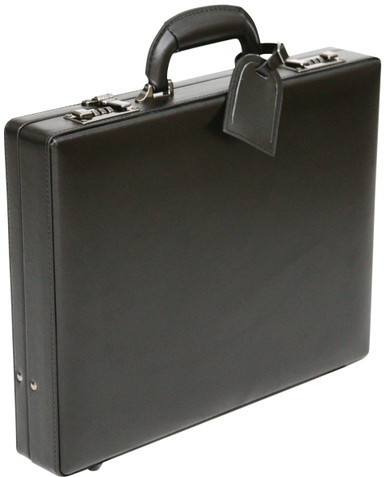Tassia Bonded Leather Business Briefcase With Lock - Fits 15.4