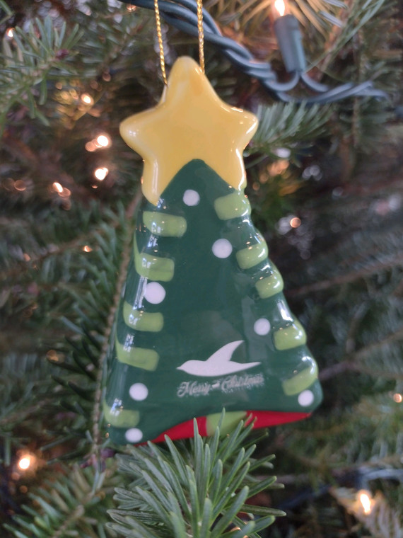 Birdwood Ceramic "Merry Christmas" Ornament