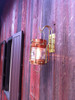 vintage copper hanging nautical anchor light- shown with custom built brackets(not included)