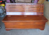 Vintage Solid Teak Ship's Bench