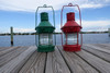 galvanized port and starboard anchor ship lights