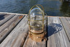 Straight Passageway Brass Ship's Lightw/wire cage-Highly Polished