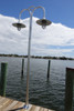 Radial wave marina lighting wharf pole