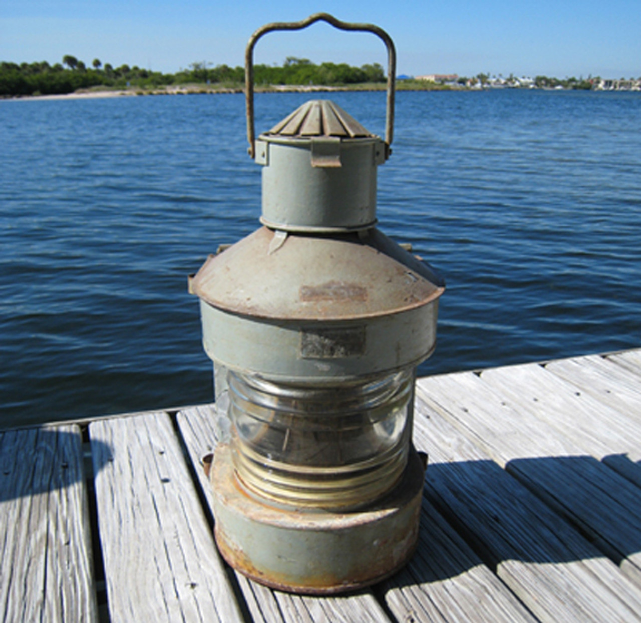 large galvanized ship light