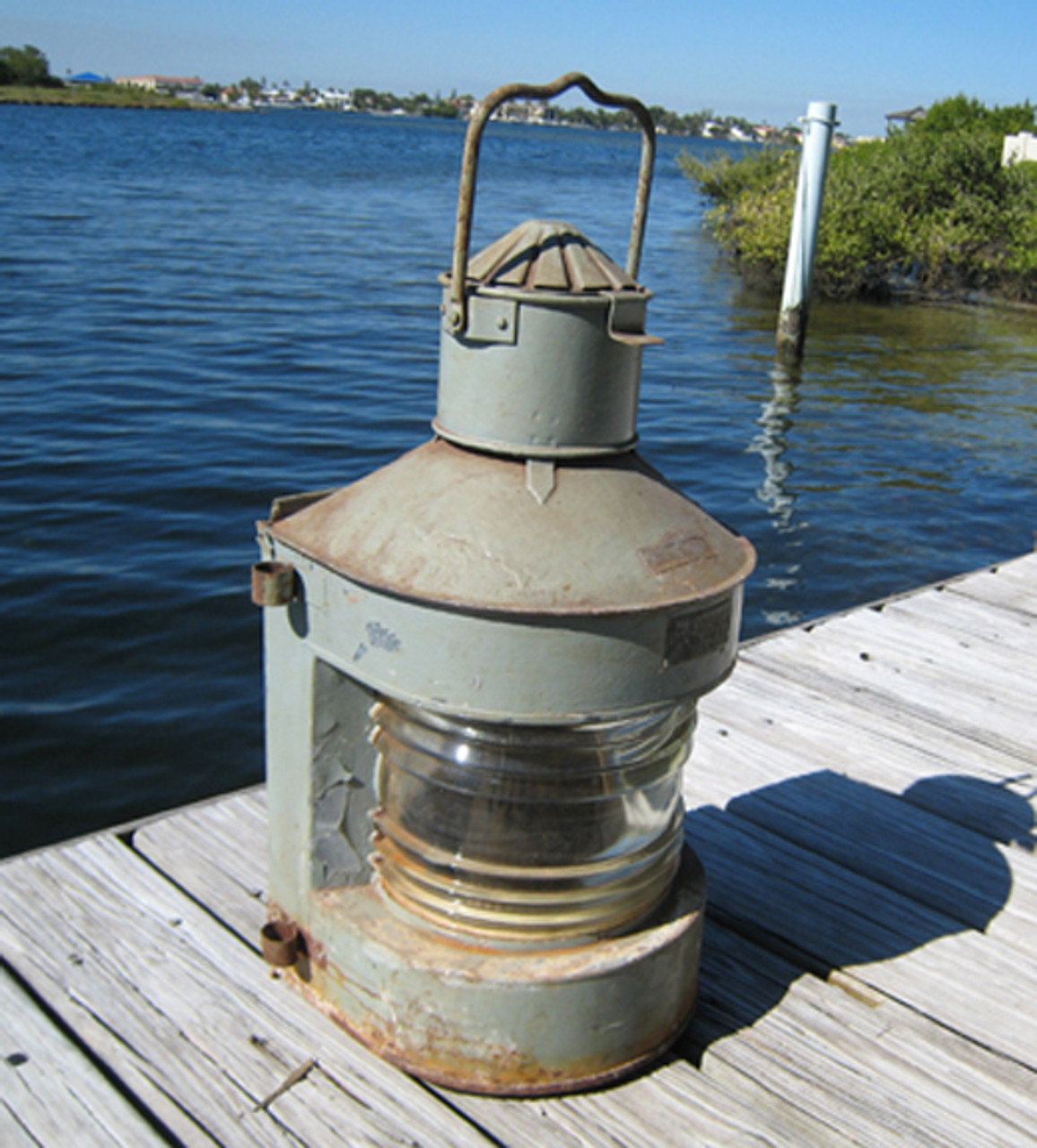 large galvanized masthead nautical light