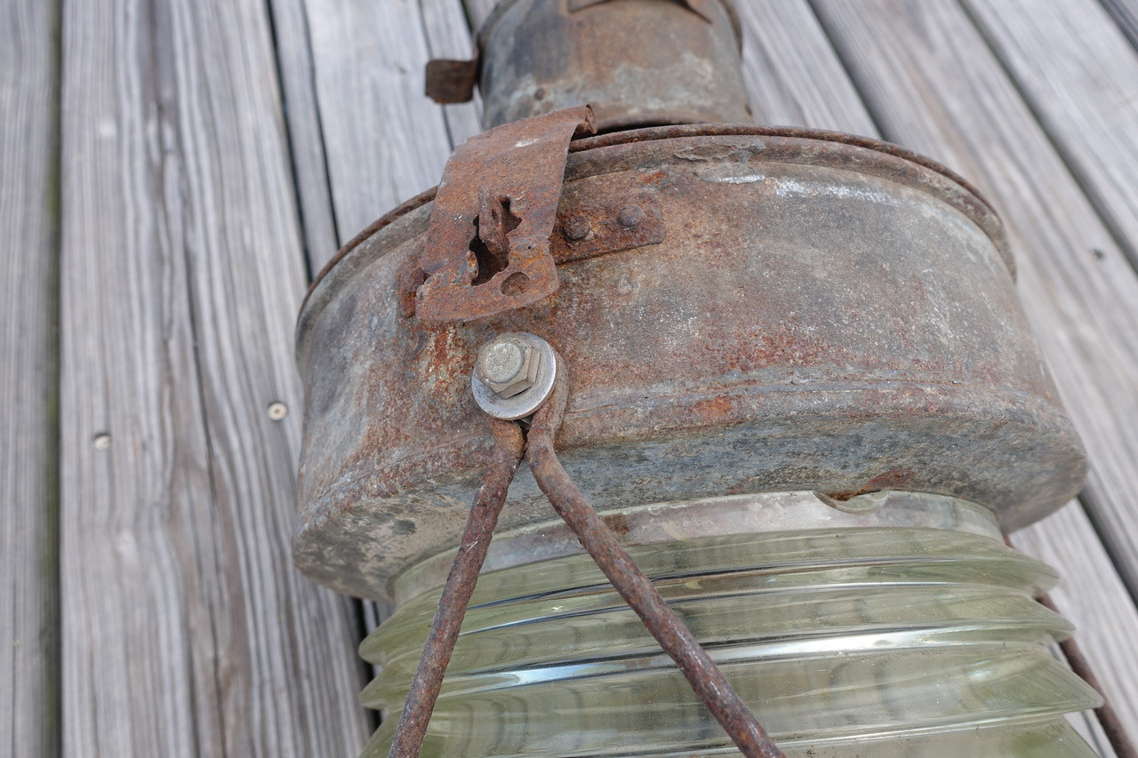 XXL Vintage Galvanized Steel Hanging anchor ship's marine lantern