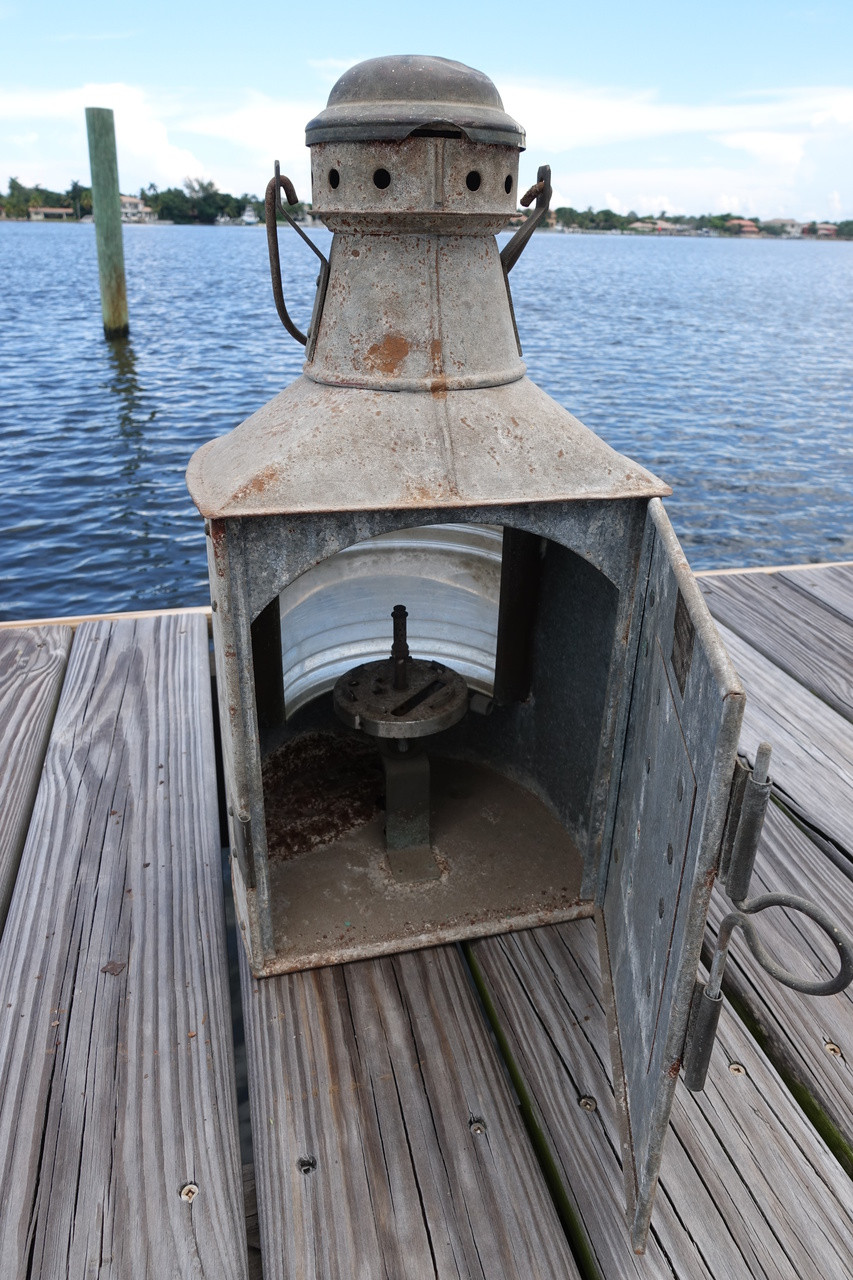 Galvanized Copper top Vintage Masthead ship's light