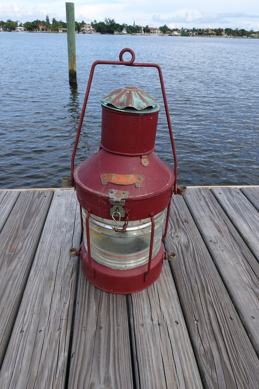 Galvanized XL Anchor Ship's light-Red