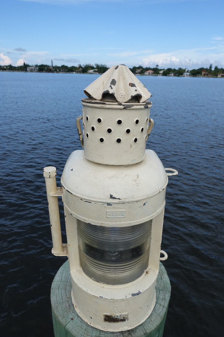 Vintage Antique White Masthead Lantern