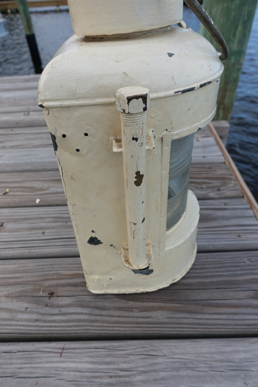 Vintage Antique White Masthead Lantern