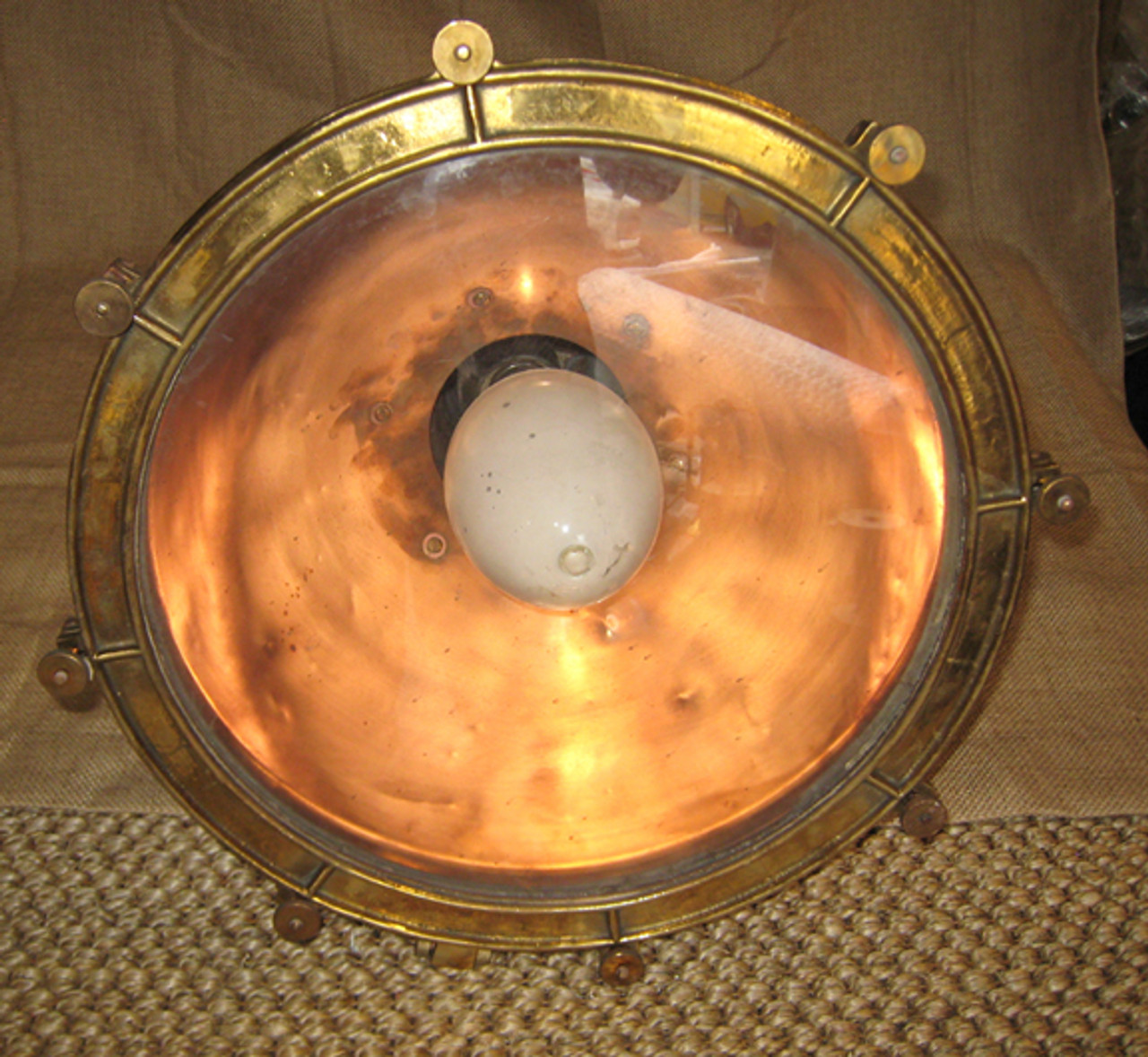 smooth copper finish nautical light