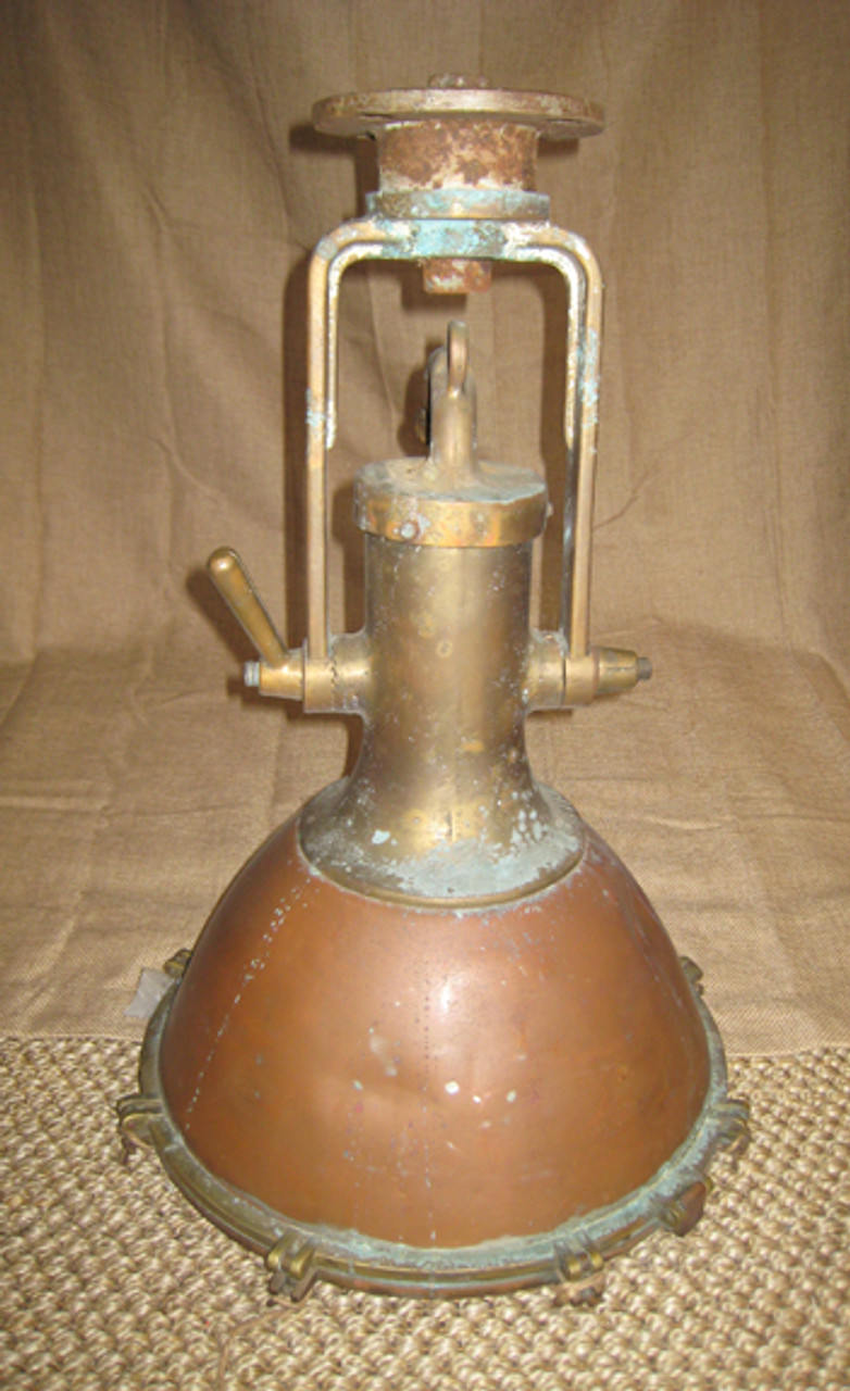 Vintage copper nautical fox light