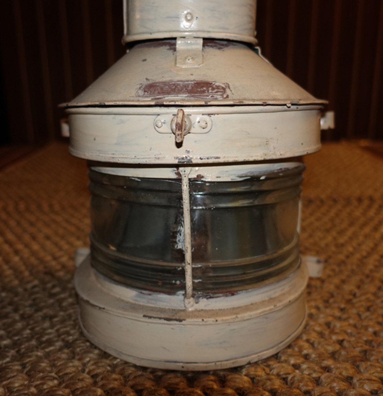 fresnel lens on vintage ship light