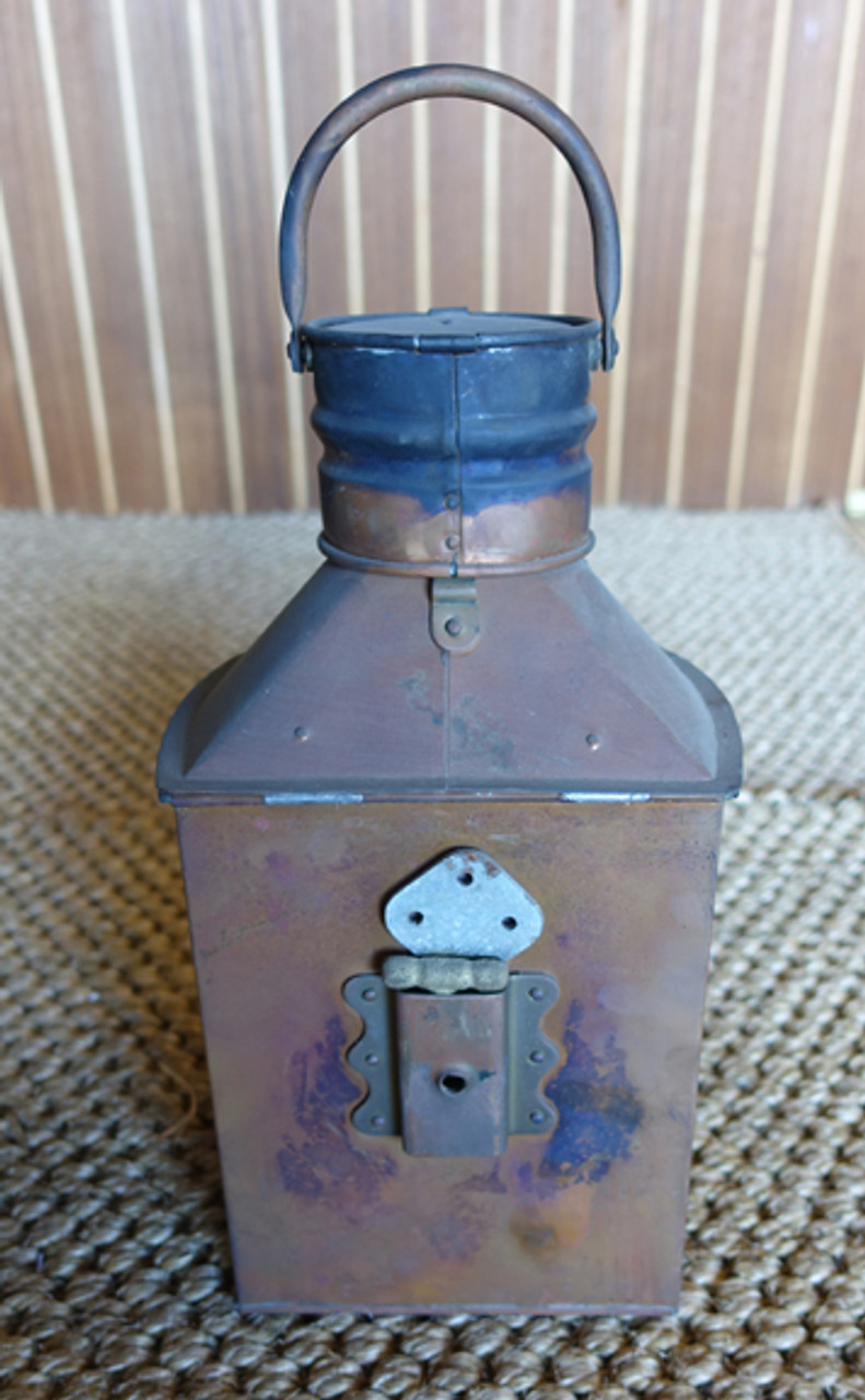 copper flat back nautical lantern