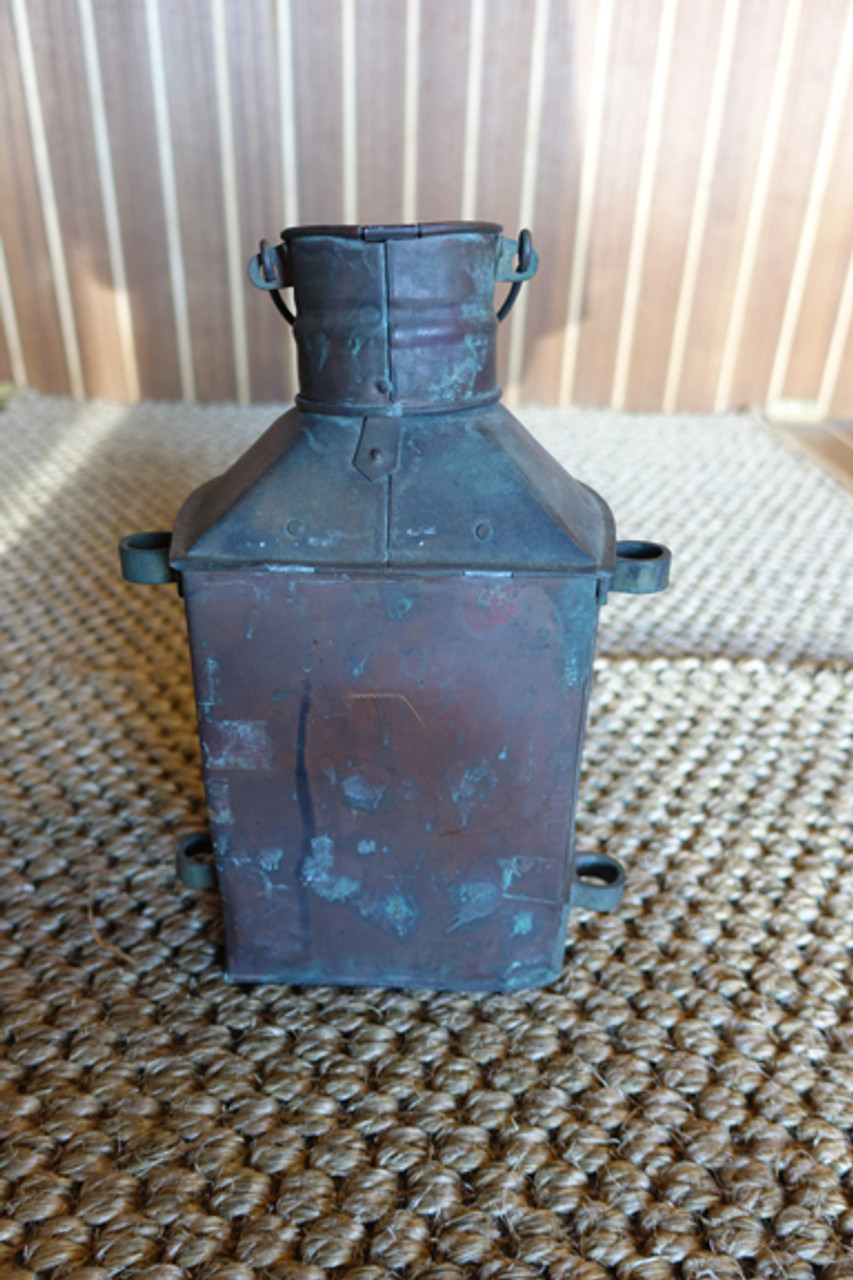 Copper flat back masthead ship's lantern