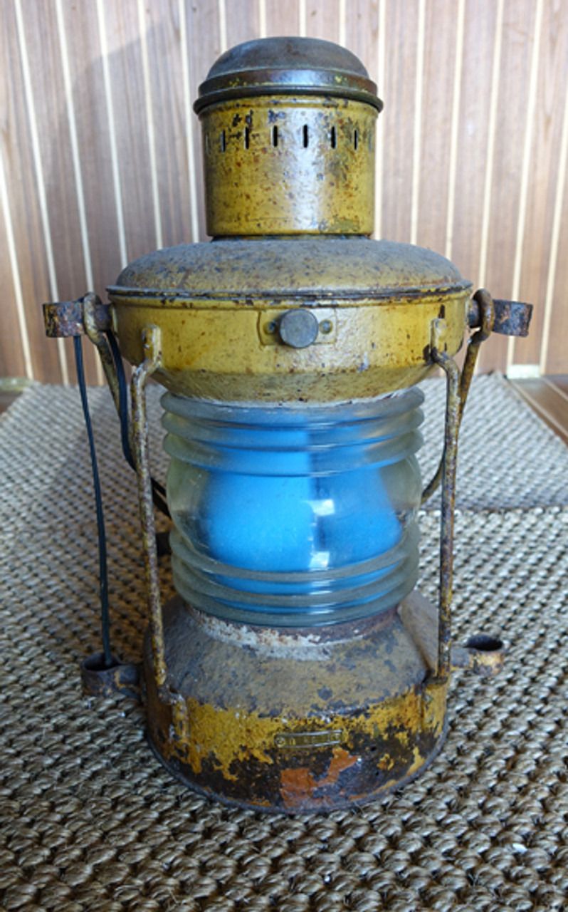 vintage galvanized ship's light