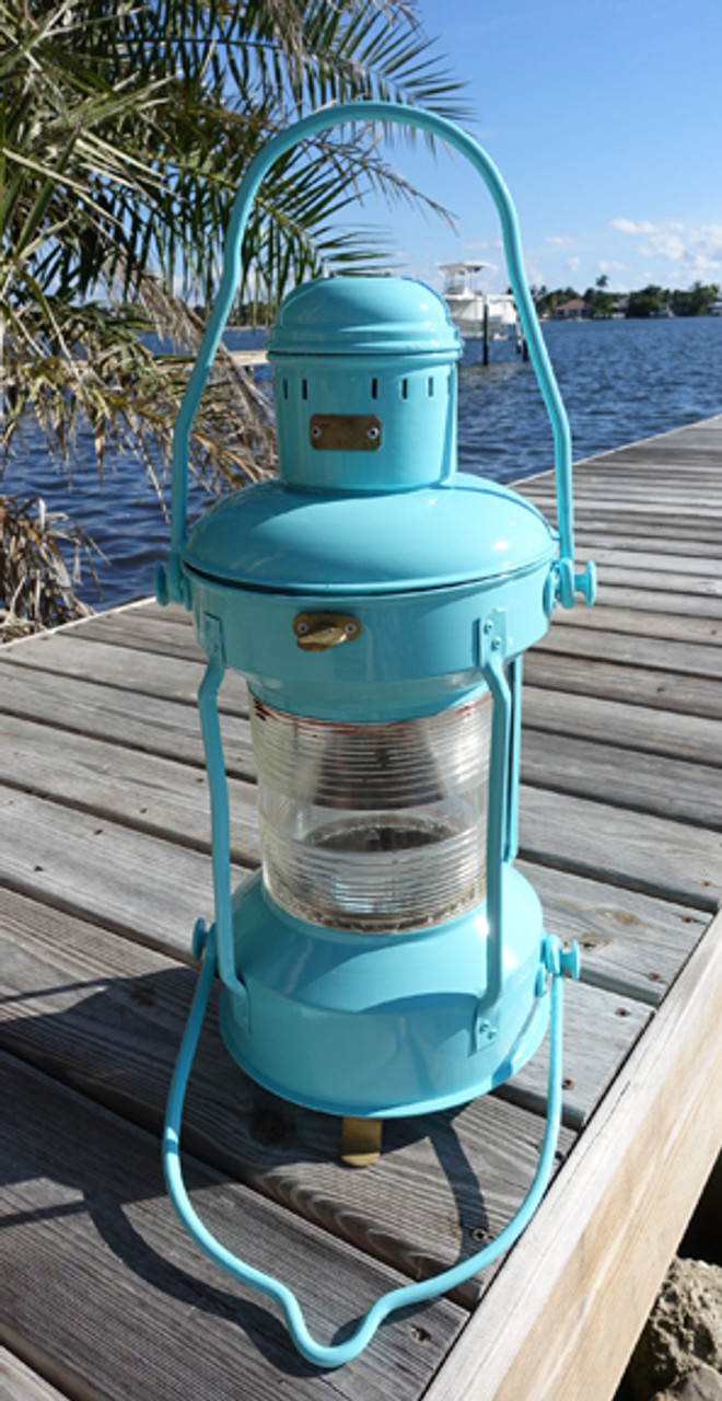 Turquoise Nautical Anchor Ship's Light