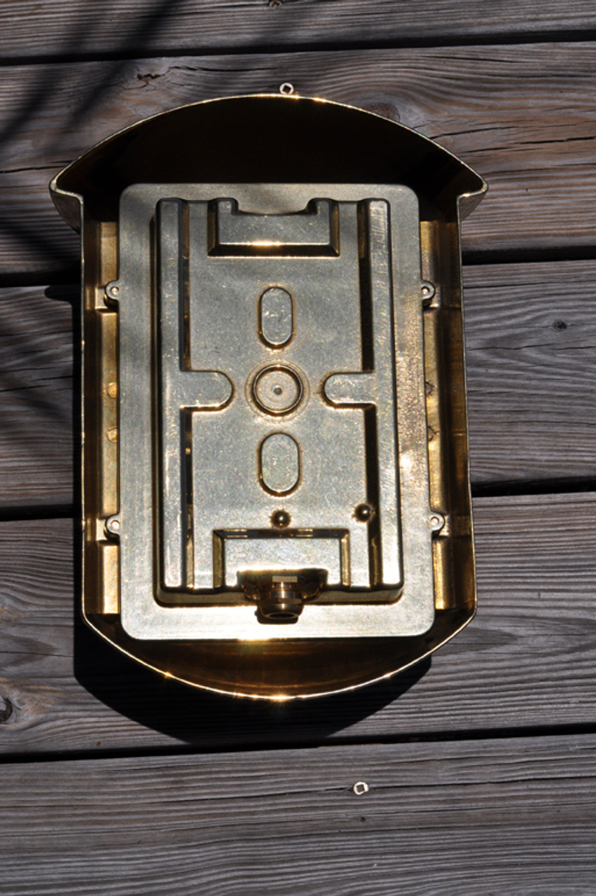 Rear view brass nautical light