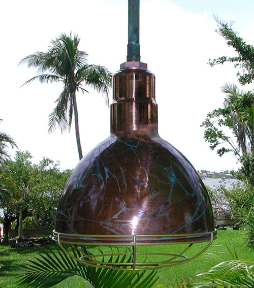 copper bowl nautical light