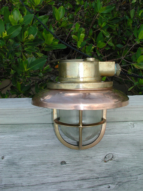 US Navy small copper nautical light
