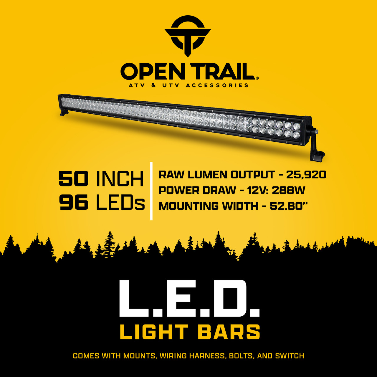 OPEN TRAIL LED LIGHT BAR 50" HML-BC2288 COMBO