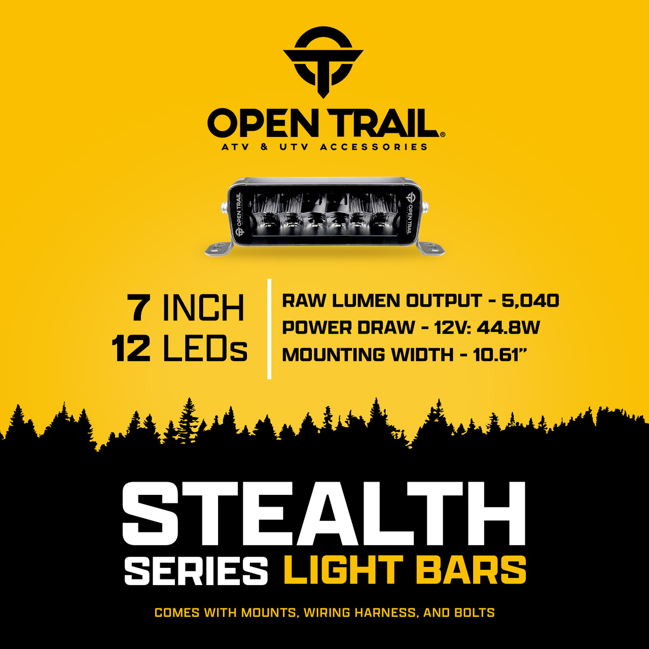 Stealth LED Light Bar - Open Trail