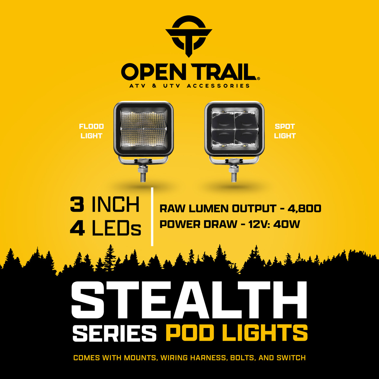 OPEN TRAIL STEALTH LED PODS FLOOD HML-9540 90