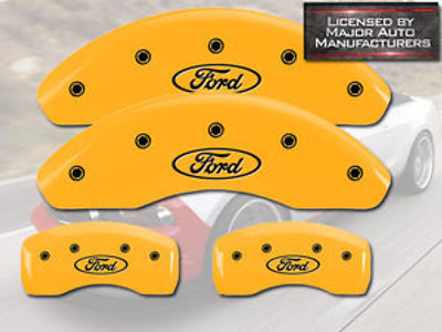 Part Number:    mgp10236SFRDYL
Description:      MGP 4 Caliper Covers Engraved Front & Rear Oval logo/Ford Yellow finish black ch
Attachment Method:   Patented Clip On System
Color:   Yellow Powder Coat Finish, Black Characters Part Number:    mgp10236SFRDYL
Description:      MGP 4 Caliper Covers Engraved Front & Rear Oval logo/Ford Yellow finish black ch
Attachment Method:   Patented Clip On System
Color:   Yellow Powder Coat Finish, Black Characters