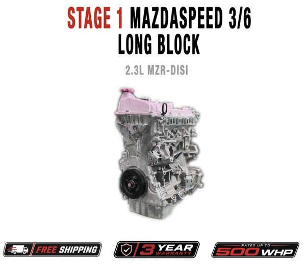 SP63 Stage 1 Built Long Block | Mazdaspeed MZR-DISI | Rated for 500hp 