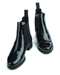 Traditional patent leather jod boot
Smooth patent leather
Elastic sides
Rubber gripper soles for stability Traditional patent leather jod boot
Smooth patent leather
Elastic sides
Rubber gripper soles for stability