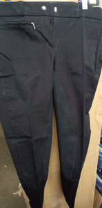 Trainer's Choice "Jackie" Synthetic Full Seat Low Rise Breeches Black (F205-05-07) Trainer's Choice "Jackie" Synthetic Full Seat Low Rise Breeches Black (F205-05-07)