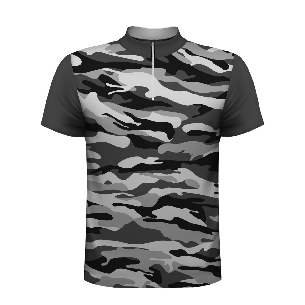 Grey Camouflage Bowling Jersey
