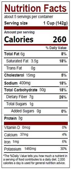 Nutritional Facts
