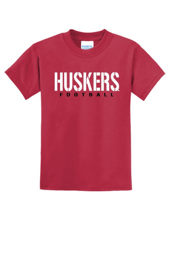 YTH HUSKERS FOOTBALL TEE