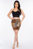 Plaid Patchwork Velvet Mesh Skirt (Front)