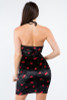 Halter Neck Cherry Velvet Dress (Back)