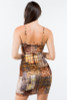Plaid Patchwork Fit Velvet Dress (Back)