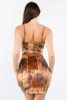 Bandana Patchwork Mini Velvet Dress  (Back)