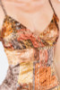 Bandana Patchwork Mini Velvet Dress (Front/Closeup)