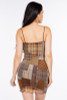 Multi Plaid Patchwork Mesh Dress (Back)