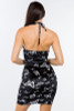 Halter Neck Butterfly Velvet Dress (Back)