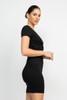 Surplice Wrap Selftie Dress (Side)