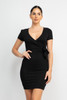 Surplice Wrap Selftie Dress (Front)