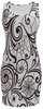 Swirly Swirls & Webs #3727 Brown Body Dress (Front)