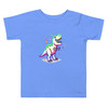 Dinosaurs #3459 SS Toddlers 4T-5T Tee Blue (Front)
