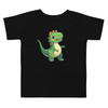 Dinosaurs #3470 SS Toddlers 4T-5T Tee Black (Front)