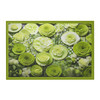 Roses & Circles #4131 Lime Green 36x24 Area Rug